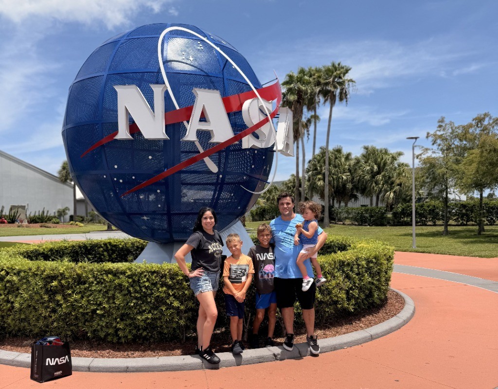 Ryan and his family visiting NASA's Kennedy Space Center