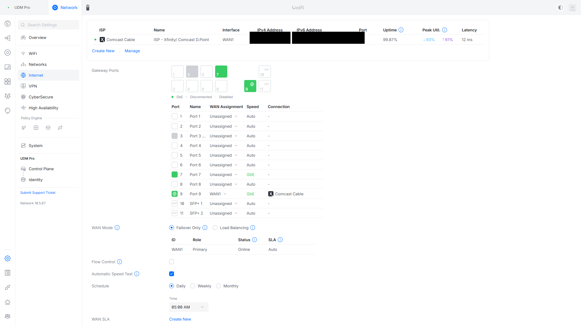 UDM Pro WAN DHCPv6 prefix delegation settings